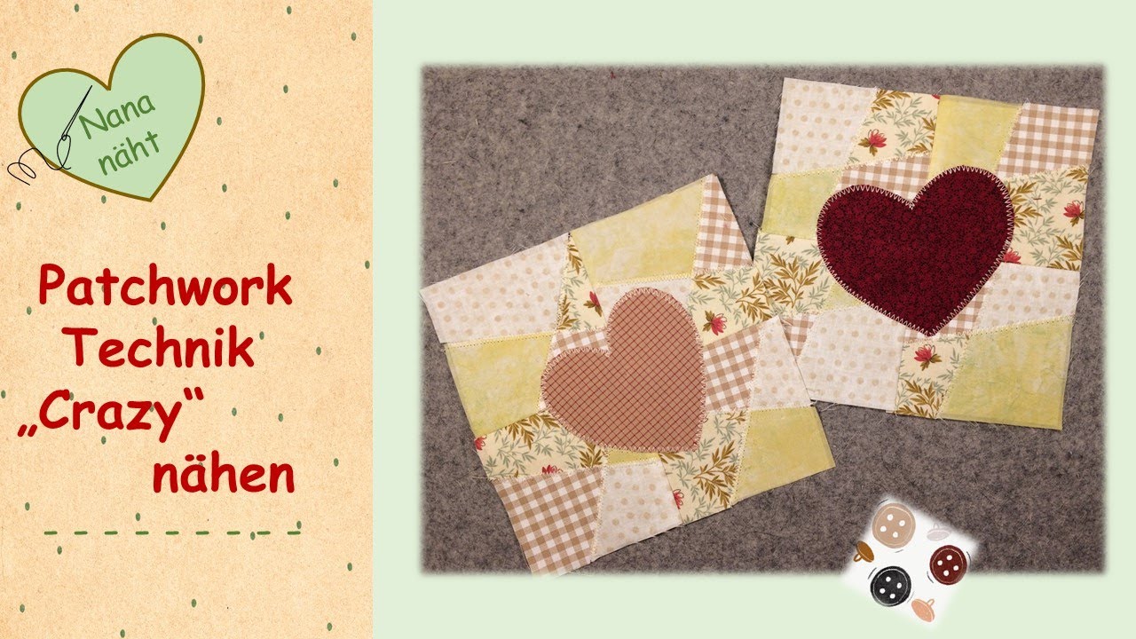 Patchworktechnik Crazy - tecnica de patchwork - patchwork technique ...