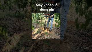 test khoan đất dùng pin 350w