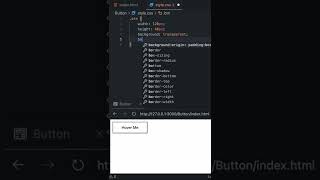 How To Make Transparent Button Using HTML & CSS #html #css #shorts