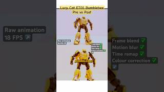 Lucky Cat ET01 Bumblebee Pre vs Post #transformerstopmotion #Autobot #bumblebee #luckycat