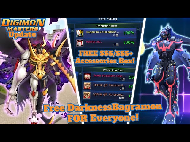 FREE SSS+ DarknessBagramon is here! & SSS/SSS+ & Accessory Box - Digimon Masters Online NADMO class=