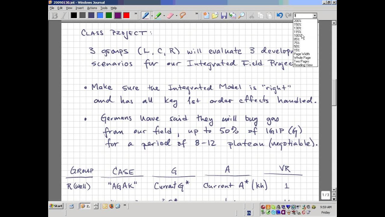 Whitson Integrated Model Optimization 20090130 1