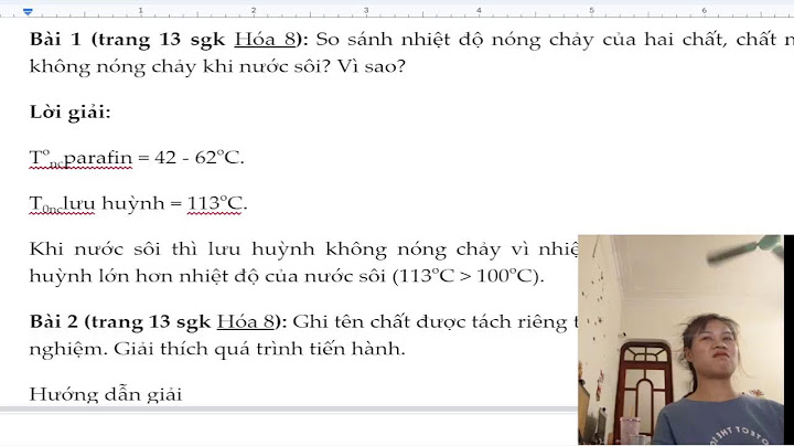 Giải bài tập hóa 8 bài thực hành 3