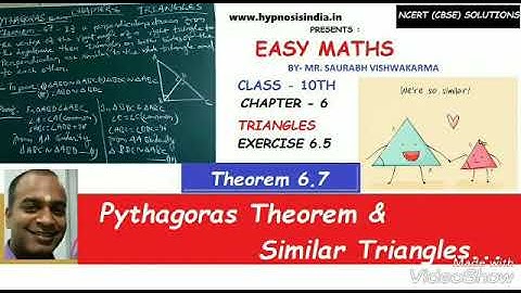NCERT (CBSE) Maths solutions, Class-10th, chapter-6, Exercise-6.5,  Theorem 6.7