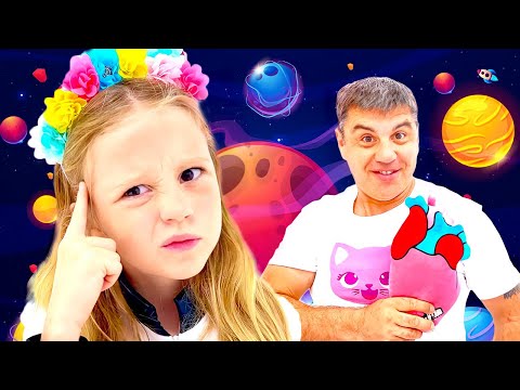 Nastya aprende sobre el espacio y los planetas y ayuda a los extraterrestres