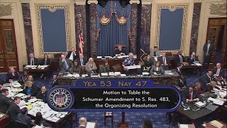 Senate approves impeachment trial rules, rejecting witnesses