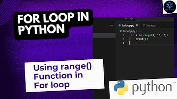 FOR Loop in Python | For Loop with range() Function in Python |Python for beginners #python #forloop