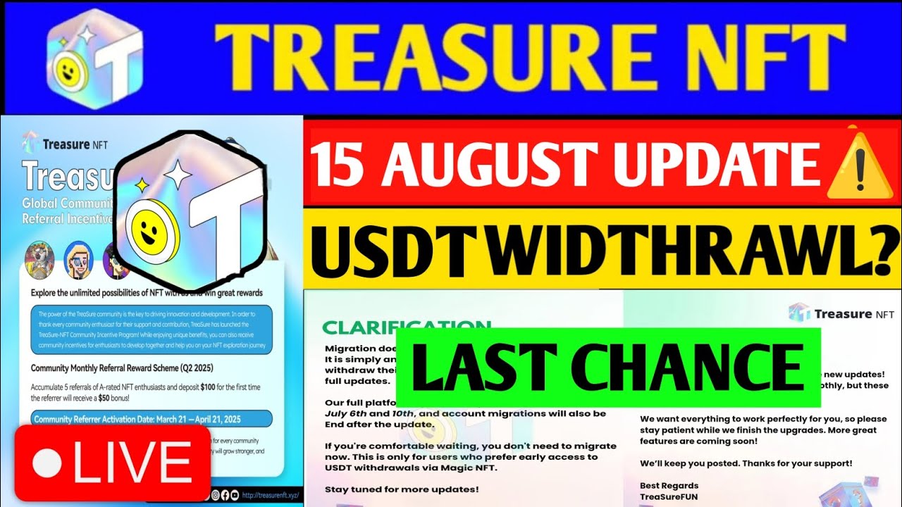 Good News🥰 Treasure NFT New Update Today | Treasure FUN New Update Today |Scam, Problem Withdrawal.