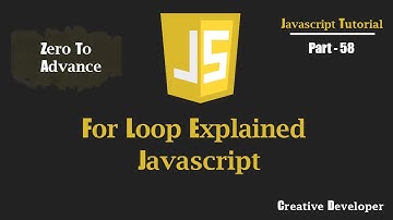 For Loop Javascript | Javascript Tutorial