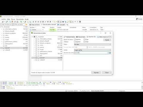exportar una base de datos en formato SQL desde HeidiSQL