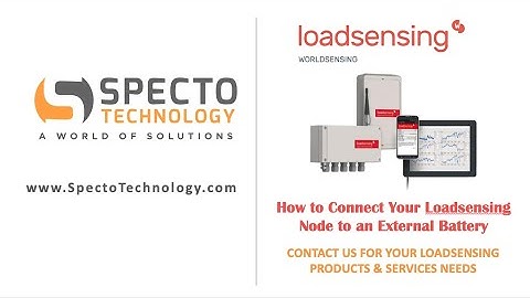 How to Connect a Loadsensing Node to an External Battery