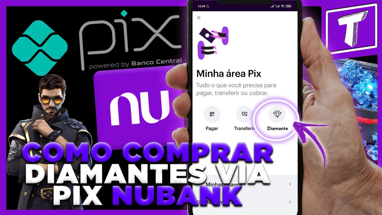 🔴COMO RECARREGAR DIAMANTES PELA CONTA NUBANK!