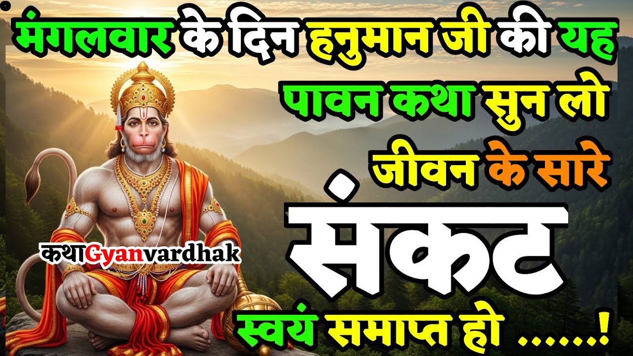 मंगलवार के दिन हनुमान जी की यह पावन कथा सुन लो | जीवन के सारे संकट समाप्त हो जायेंगे | Hanuman Katha