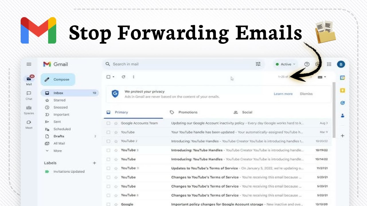 How to disable email forwarding in Gmail (Delivery Pause)