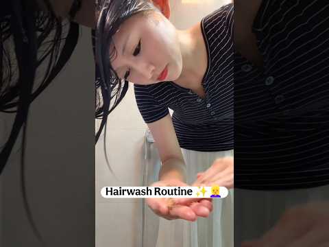 ヘアウォッシュルーティン！💆‍♀️ 縮れた髪をツヤツヤに変身させよう✨ #ヘアウォッシュ #ツヤツヤヘア #asmr