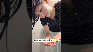 Hair Wash Routine! 💆‍♀️ Transform Frizzy Hair into Glass-Shine ✨ #hairwash #glasshair #asmr