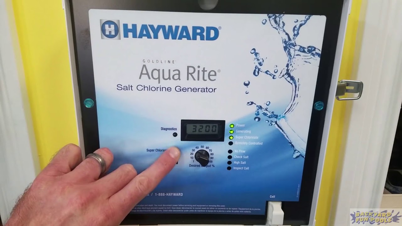 How To Use Hayward Aqua Rite Salt Chlorine Generator - YouTube