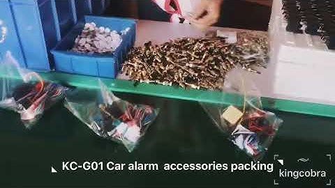 KC G01 Car Alarm Accessories Packing, Kingcobra Car Security System