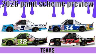 NASCAR 2026 Craftsman Truck Series Paint Scheme Preview Texas 