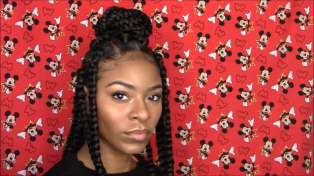 JUMBO BOX BRAIDS RUBBER BAND METHOD YouTube