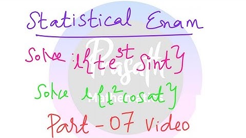 Laplace Transforms | Tnpsc Statistical Exam | Part 21