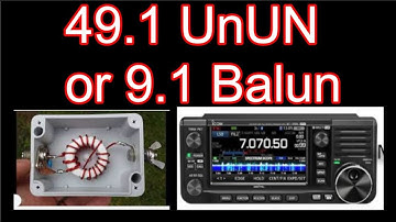 ICOM IC-705 Endfed Antenna Tests - Unun 49.1 - Balun 9.1 Comparison