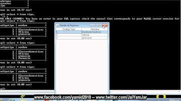 Programacion de bases de datos en Java y Mysql. Programa Sencillo