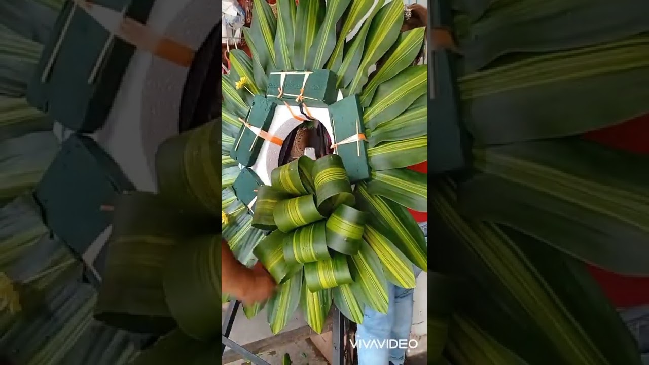 como hacer una corona fúnebre