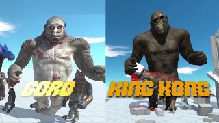 (MOD) KING KONG VS Trex (ALL UNIT Dinosaurs) - Animal Revolt Battle Simulator - Jurassic World