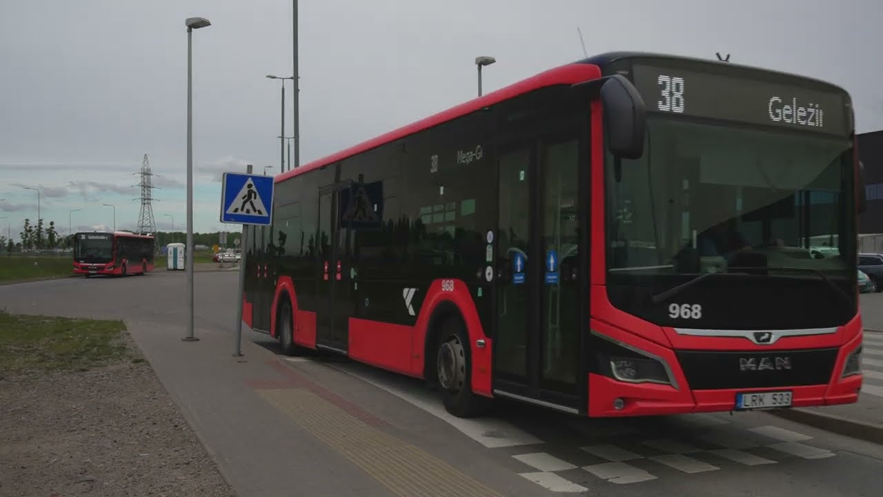 Lithuania, Kaunas, bus 38 ride from Mega to Kęstučio g.