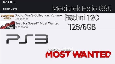 APS3E New PS3 Emulator for Android - Need For Speed Most Wanted Test Mediatek Helio G85