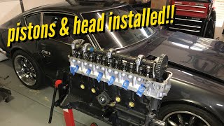 How to install pistons, cylinder head, and timing chain in Datsun Z engine