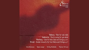 Suite No. 3 for Violin, Viola & Strings, Op. 19 No. 1: II. Pantomim: Moderato