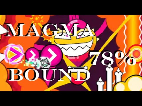 Magma Bound 78% // Insane Demon // Geometry Dash 2.2