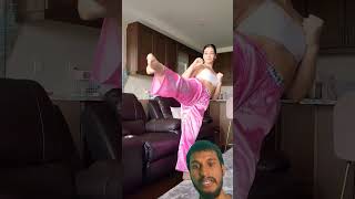 Martial Arts Kick Control Practice #martialarts #shorts #karate #tiktok #viralshorts @SilvanaKicks