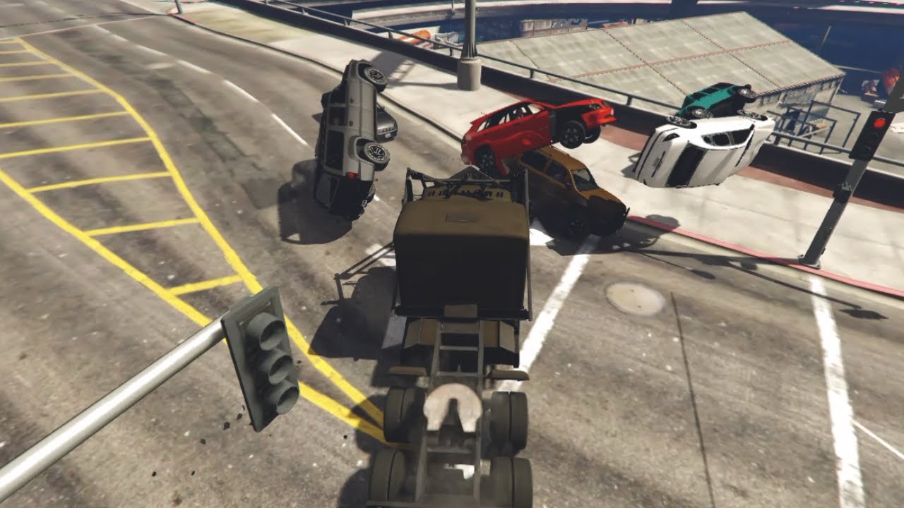 GTA 5 CRAZY WEDGE TRUCK CRASHES COMPILATION DESTRUCTION CAR CRASHES GTA ...
