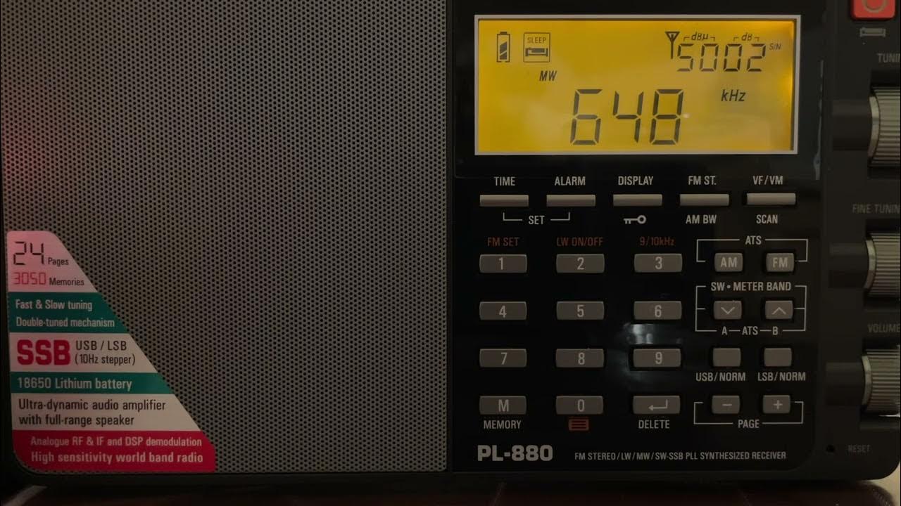 Radio Caroline 648 kHz 19/11/2022 21.58 UTC YouTube