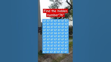 Find the hidden number "76" #brainteasers #braintest #find #puzzle #shorts #ytshorts