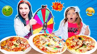 Spin The Mystery Wheel of Pizza Challenge! Nadya World Vlog