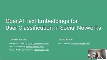 OpenAI Text Embeddings for User Classification in Social Networks (INFORMS 2023)