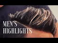 MEN'S HIGHLIGHTS | BLONDE HIGHLIGHTS WITH LIGHT VIOLET ASH COLOUR | MEN"S SUMMER HIGHLIGHTS