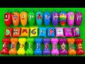 Numberblocks 🏳️‍🌈 Looking Fun Slime Opening Alphablocks Clay with Carrot, Bone, Bag Colorful! ASMR