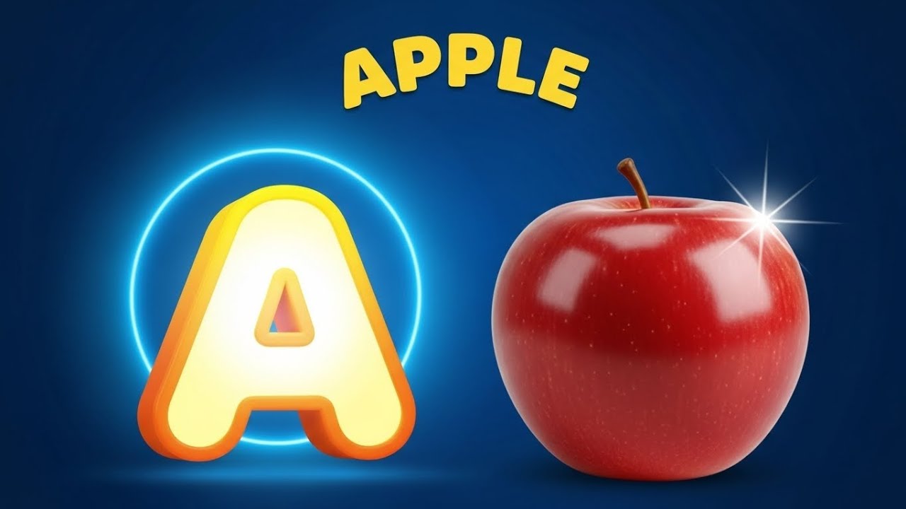A for Apple 🍎 | ABC Alphabet Song A–Z for Kids | Easy Learning Rhymes 🎵