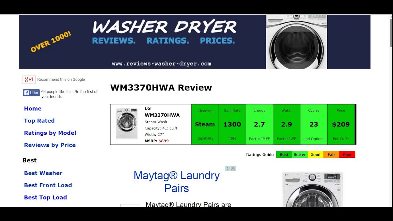 Over 1,000 washer dryer reviews & ratings YouTube
