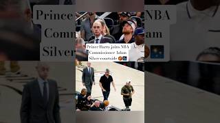Prince Harry courtside joins NBA Commissioner Adam Silver for NBA FINALS 🏀✨ #PrinceHarry #NBAFinals