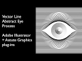 Vector line abstract eye process