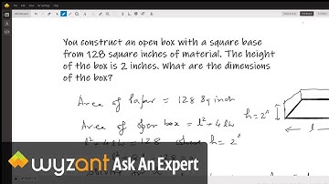 Open Box with total area given