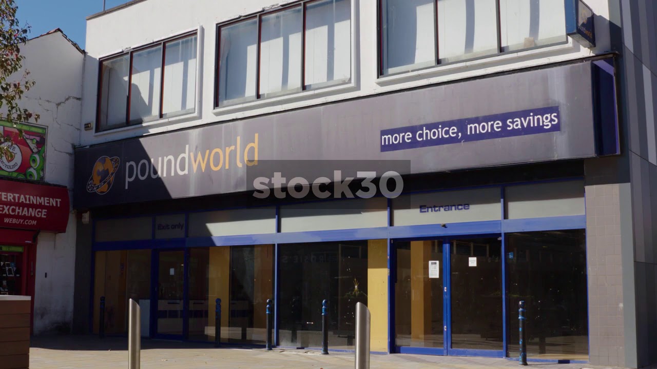 Closed Down Poundworld Shop In Stockport, UK