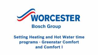 How to use the Greenstar Comfort Controls Range From Worcester Bosch