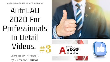 AutoCAD 2020 Complete Course ( Coordinate System in AutoCAD) I #3rd Lecture of AutoCAD In Detail